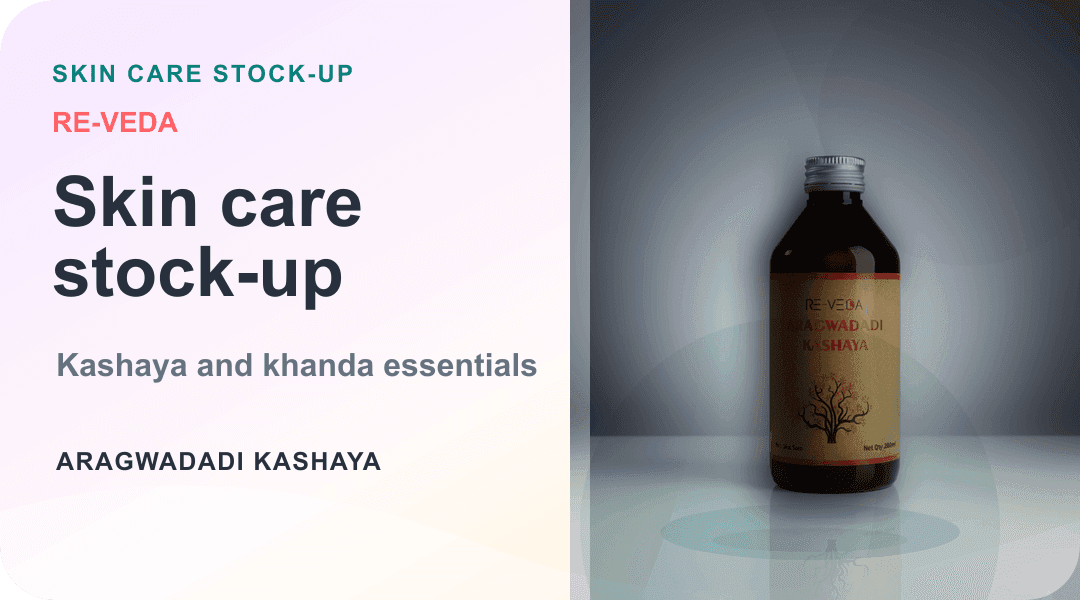 RE-VEDA skin care stock up campaign banner